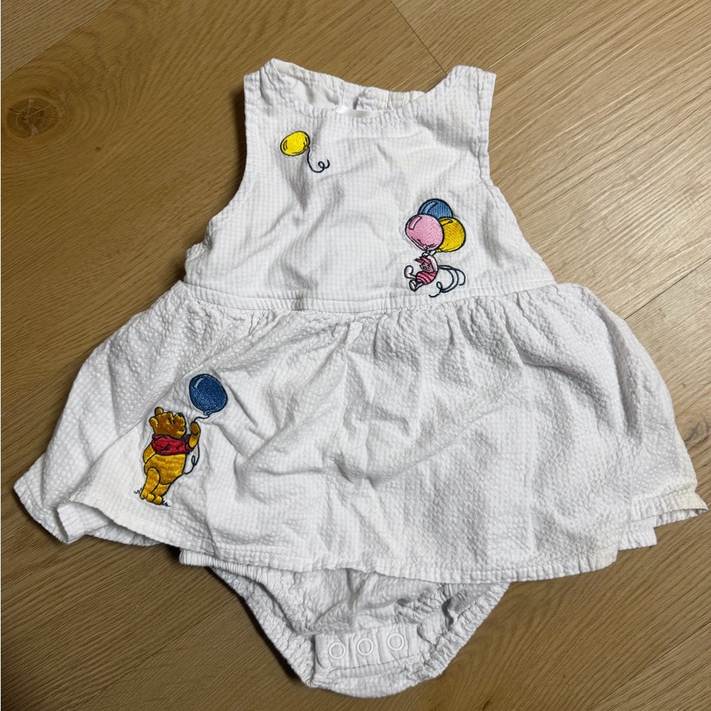 Disney White romper with Winnie the Pooh and piglet Friends